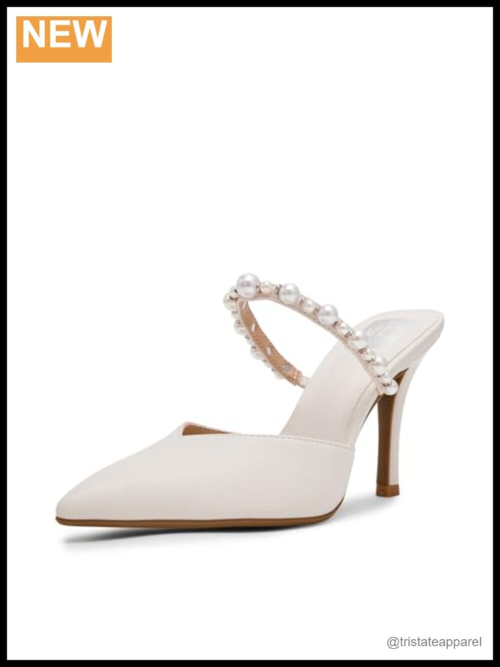Pointed Toe Stiletto Heel Slip-On Pump for Wedding